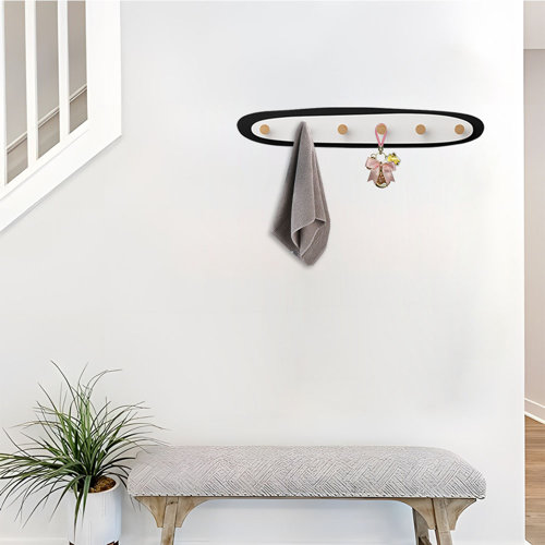 Ivy Bronx Kelse Iron Wall 6 Hook Wall Mounted Coat Rack Wayfair